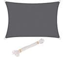 Voile D’ombrage Rectangulaire En Polyester.protection Contre Le Soleil .2x3m Gris