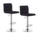 Lot De 2 Tabouret De Bar En Lin-tabouret De Bar Pivotant-noir