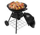 Barbecue Au Charbon De Bois.grill Bbq Avec Roues. 44x73cm. Utilisé Pour Jardin Ou Camping.noir