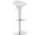 Tabouret De Bar Saddle Avec Assise En P^lastique Pied En Métal Blanc