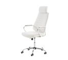 Fauteuil De Bureau  Rako Similicuir Blanc