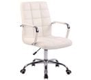 Fauteuil De Bureau Deli En Similicuir Blanc