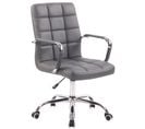 Fauteuil De Bureau Deli En Similicuir Gris