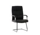 Chaise Cantilever Caro En Similicuir Noir