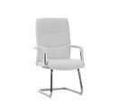 Chaise Cantilever Caro En Similicuir Blanc