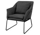 Fauteuil Josie En Tissu Gris 64 x 68 x 82 Cm