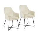 Josie Lot De 2 Chaises De Salle A Manger Beige 58 x 59 x 88 Cm