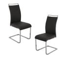 Lot De 2 Chaises De Salle A Manger Judi En Simili Noir 49 x 43 x 99 Cm