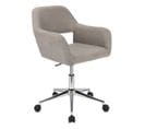 Chaise De Bureau Jill En Velours Gris