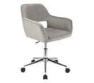 Chaise De Bureau Jill En Velours Gris