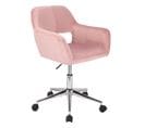 Chaise De Bureau Jill En Velours Rose