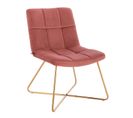 Fauteuil Lounge En Velours 64x58x82 Cm