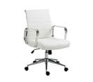 Fauteuil De Bureau Élegance Blanc En Métal (56 X 64 X 93-103 Cm)