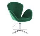 Fauteuil Salon Broox Vert En Velours 70 x 56 x 89-105 cm