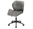 Chaise De Bureau Diamant Gris Clair En Velours