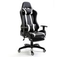 Fauteuil Gaming Noir Avec Repose-Pied