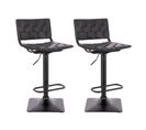 Lot De 2 Tabourets De Bar Noir En Smili 48 x 40 x 107 Cm