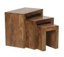 Tables Gigogne Bois Massif Table D'appoint Lot De 3 Table Basse Ensemble