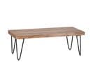 Table Basse Bois Massif Métal 115x40x60 cm Table D'appoint Table De Salon