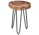 Table D'appoint Bois Massif 35x46x35cm Bout De Canapé Table De Salon