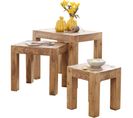 Tables Gigogne Bois Massif Table D'appoint Lot De 3 Table Basse Ensemble