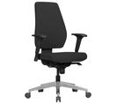 Chaise De Bureau Tissu Fauteuil Ergonomique Siège Pivotante Noir 120 Kg