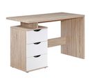 Table De Bureau 120x76x53cm Table PC Table D'ordinateur Sonoma / Blanc