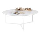 Table Basse Bois Blanc Ø 80 cm Table D'appoint Table De Salon Rond Design