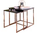 Table Gigogne Lot De 2 Bois / Métal Table Basse Table D'appoint Design