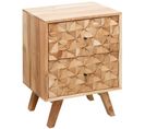 Table De Chevet Bois Massif 44x61x35 Cm Table De Nuit Table D'appoint