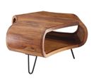 Table Basse Bois Massif Métal 55x38x55cm Table D'appoint Table De Salon