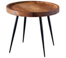 Table D'appoint Bois Massif 46x40x46cm Bout De Canapé Table De Salon