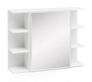 Moderne Armoire Murale En Bois Miroir 80x64,5x20 cm Blanc