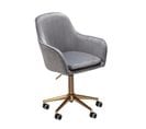 Chaise De Bureau 85 - 105 Cm Velours Fauteuil Pivotant Chaise Coquille