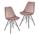 Lot De 2 Chaise De Salle À Manger Chaise Velours Chaise De Cuisine Design Scandinave Tissu