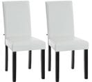 Lot De 2 Chaises De Salle À Manger Ina Similicuir Avec Pieds En Bois Blanc /noir