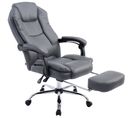 Fauteuil De Bureau Castle Similicuir Gris