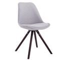 Chaise Toulouse Tissu Pieds Ronds Gris/cappuccino