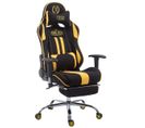 Fauteuil De Bureau Racing Limit Tissu Avec Ou Sans Repose-pieds Noir / Jaune/avec Repose-pieds