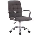 Fauteuil De Bureau Deli Pro Tissu Gris Foncé