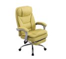 Fauteuil De Bureau Troy En Tissu Avec Repose-pieds Vert