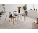 Table avec allonge 80/120 DORA Blanc