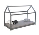 Lit Cabane Enfant Gris 80 X 160 Cm Gris