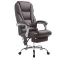 Fauteuil De Bureau Pacific En Similicuir Avec Une Fonction Massage Marron