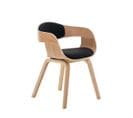 Chaise Retro Kingston En Tissu Nature / Noir