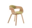 Chaise Retro Kingston En Tissu Nature / Vert Clair