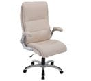 Fauteuil De Bureau Big Villach En Tissu Crème