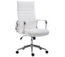 Fauteuil De Bureau Kolumbus Similicuir Blanc