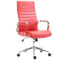 Fauteuil De Bureau Kolumbus Similicuir Rouge