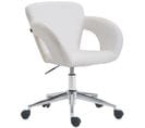 Chaise De Bureau Edison Similicuir Blanc